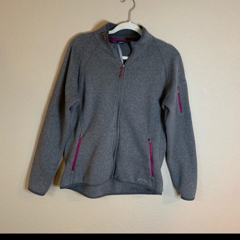 Eddie Bauer Radiator Fleece Full Zip Jacket Size XL Gray